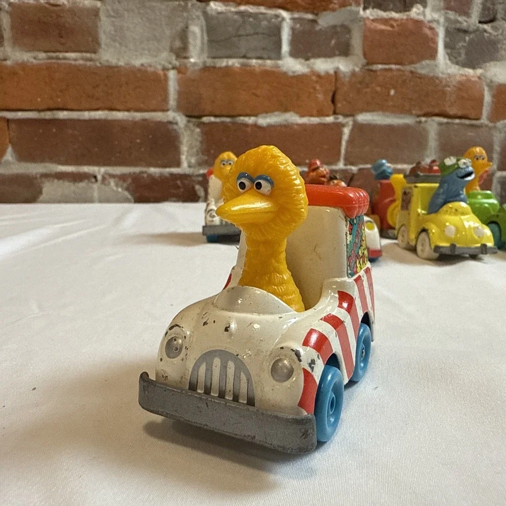 1981 SESAME STREET‎ DIE CAST CARS Big Bird Cookie Monster Playskool Muppets 12